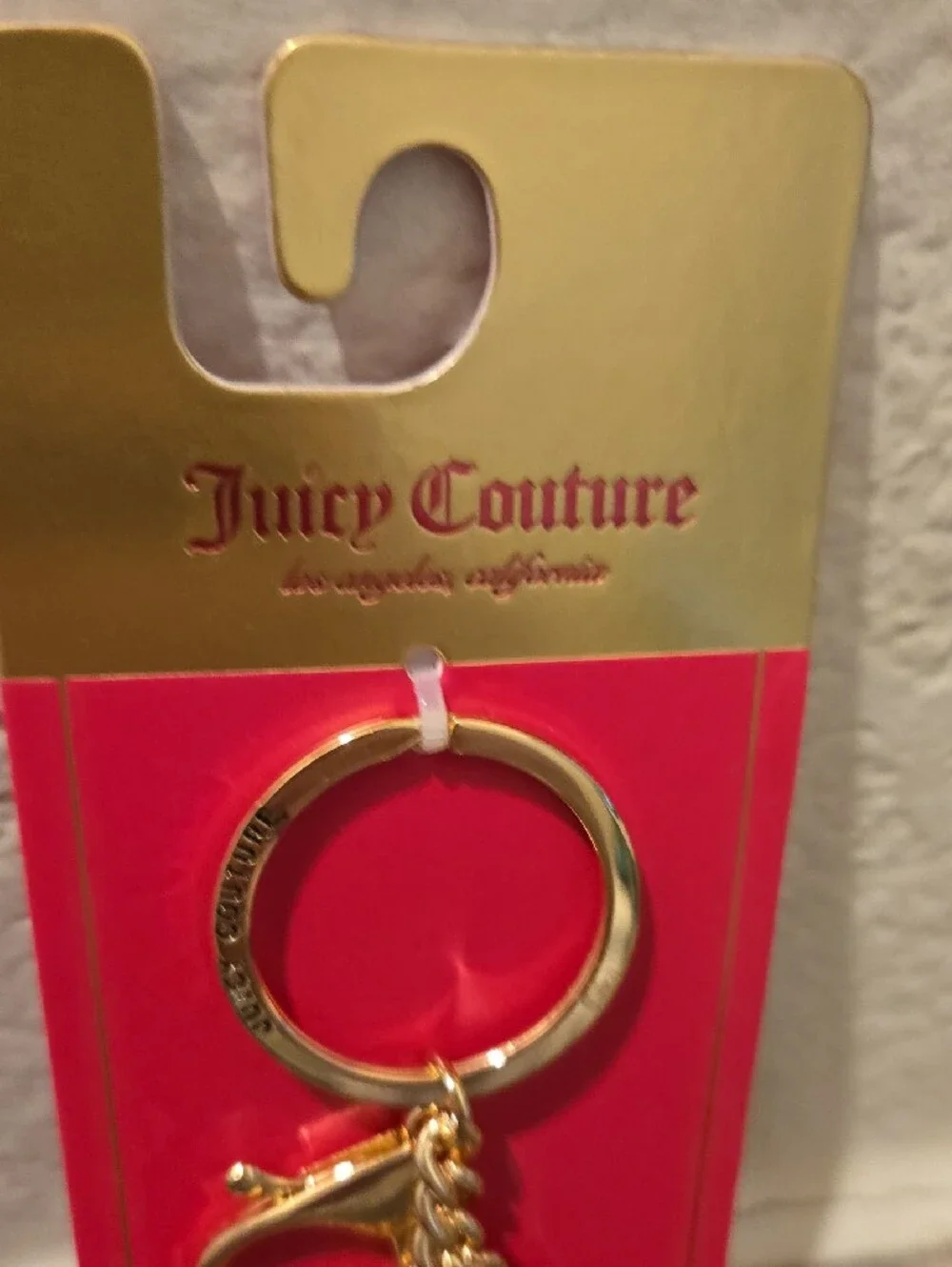 Juicy Couture Gold-Tone Red Ladybug Key  Charm New